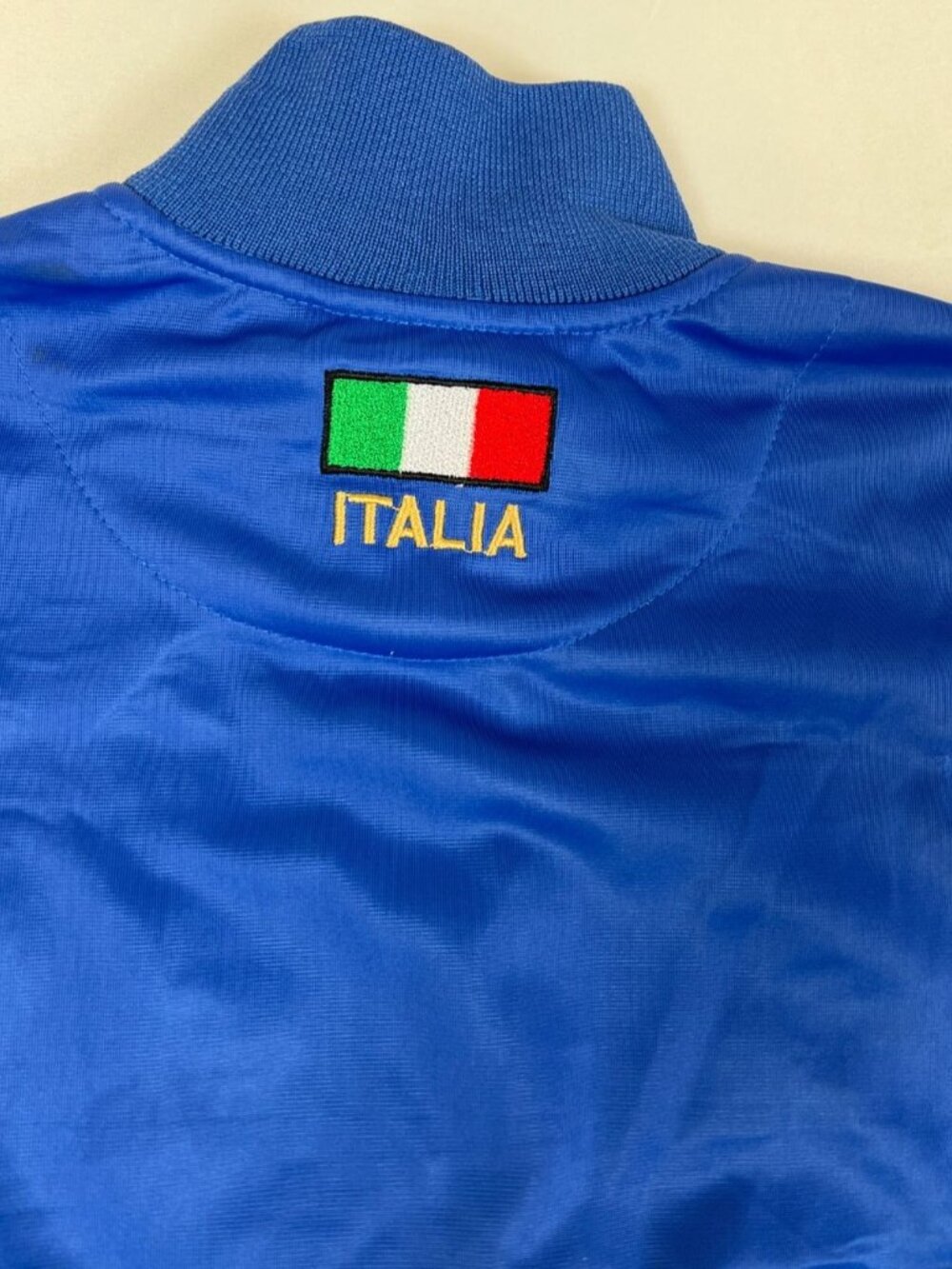 Italia Soccer Boys 5/6 Blue Full Zip Track Jacket Gold Foil Logo - Picture 3 of 6